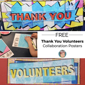 Preview of FREE Thank You Volunteers Collaboration Posters