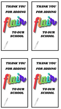 Preview of Thank You for Adding "Flair" to Our School Tag