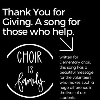 Thank You For Giving A Song For Volunteers And Those Who Help Tpt