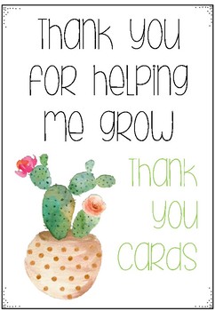 Preview of Thank You for Helping Me Grow