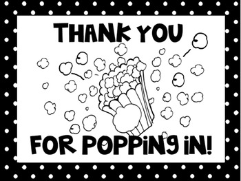 Preview of "Thank You for Popping In" Open House Gift