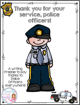 Thank you Police (A writing freebie ) by Good Enough Teacher TPT