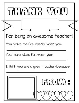 Thank you Teacher by Nu'Star Readers | TPT