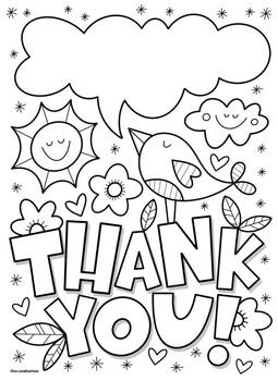 Preview of Thank you coloring page