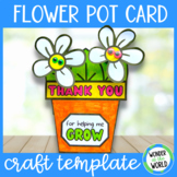 Thank you for helping me grow 3D flower card craft for mot