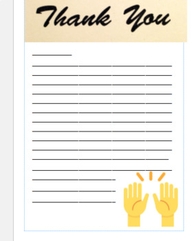 Preview of Thank you letter Template