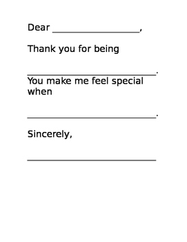 Preview of Thank you letter template