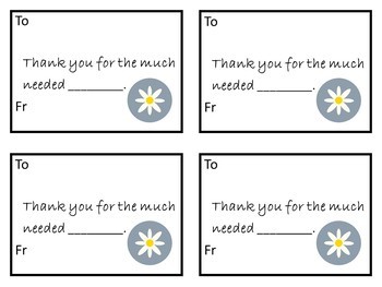 Thank you notes from Teachers to Families or students EDITABLE | TpT