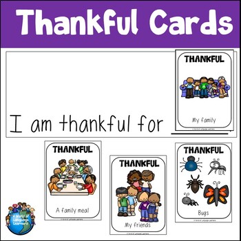 Preview of Thankful Cards Sentence Speaking Practice