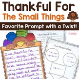 Thanksgiving Writing I am Thankful prompt