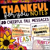Thankful & Grateful For You Positive Notes for Thanksgivin