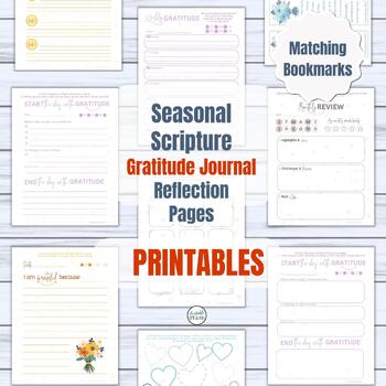 Gratitude Journal with Prompts & Scripture for Adults