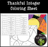 Thankful Integer Coloring Sheet