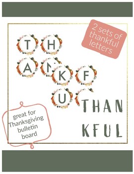 Preview of Thankful Letters for Thanksgiving Bulletin Board | Earth Tone Fall Class Decor