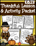 Thankfulness Lesson & Activity Packet