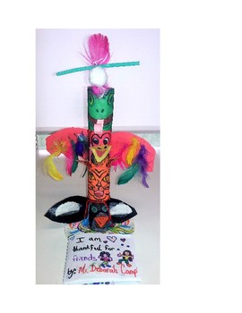 Preview of Thankful Multi-Tiered Family Totem Pole and Book