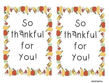 Thankful Printable Tags by Bobbi Bates Teachers Pay Teachers