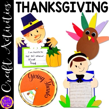 Preview of Thankful Pumpkin Pie Craft | Thanksgiving Crafts | Pilgrim Crafts | Turkey Glyph