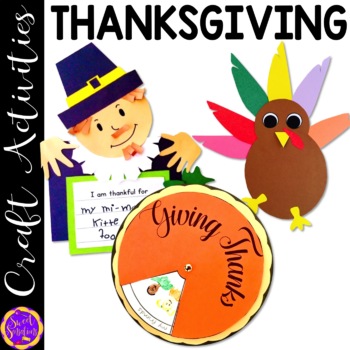 Preview of Thankful Pumpkin Pie Craft | Turkey Glyph | Thanksgiving Crafts | Pilgrim Crafts