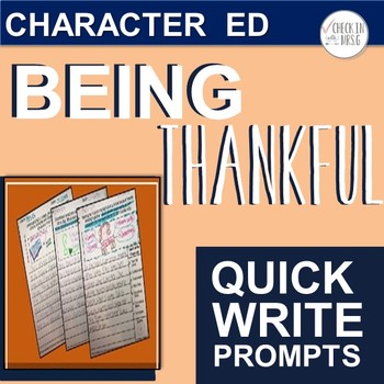 Preview of Thankful Quick Write