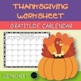 Thankful Thanksgiving Worksheet | Daily Calendar Worksheet