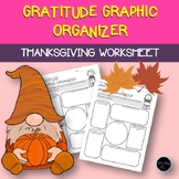 Thankful Thanksgiving Worksheet | Gratitude Graphic Organi