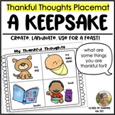 Thanksgiving Gift Keepsake - Thankful Thoughts - Classroom