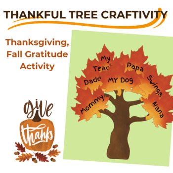 Preview of Thankful Tree Craft Activity - Fall, Thanksgiving Activity, Bulletin Board