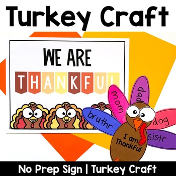 Preview of Thankful Turkey Craft | November Bulletin Board