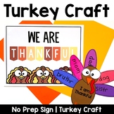 Thankful Turkey Craft | November Bulletin Board