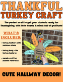 Thankful Turkey Craft | Thanksgiving + Gratitude Writing Craft