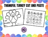 Thankful Turkey Cut and Paste - No Prep Thanksgiving Craftivity