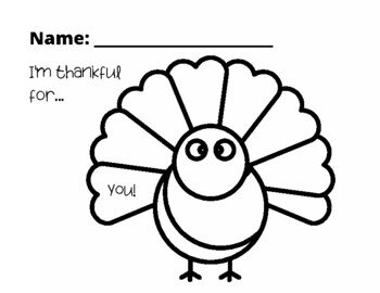 Thankful Turkey Fill in the Feathers by Primary with Amanda | TpT