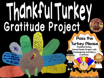 Preview of Thankful Turkey Social Studies Thanksgiving Craftivity