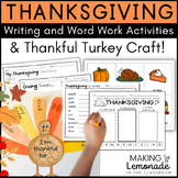 Thankful Turkey, Thanksgiving Activities, Thanksgiving Wri