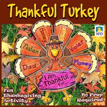 Preview of Thankful Turkey - Thanksgiving Paper Plate Craft