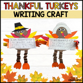Thankful Turkey Thanksgiving Writing Craft Activity for No