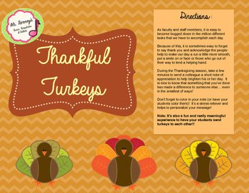 Preview of Thankful Turkeys