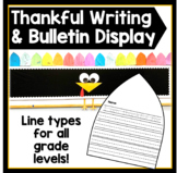 Thankful Writing Activity Turkey Bulletin or Door Display