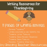 Thankful Writing Resources Bundle for Thanksgiving!