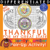 Happy Thanksgiving! Color-By-Number Pair-Up Activity:Thank