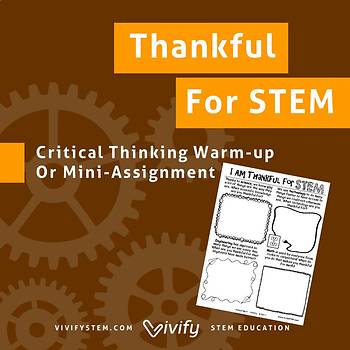 Preview of Thankful for STEM -- Thanksgiving STEM Activity Sheet