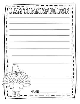 Thankful for Turkey happy thanksgiving writing template kids art activities