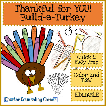 Preview of Thankful for YOU! Build-a-Turkey Staff Morale & Classroom Community Booster