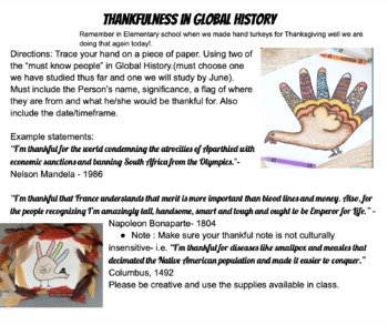 Preview of Thankfulness in Global History