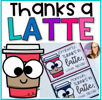 Preview of Thanks a Latte - Editable Cards