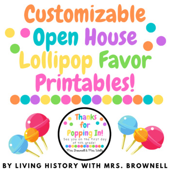Preview of Thanks for Popping In! Free Customizable Student Favor Printables