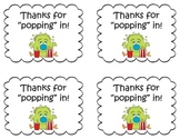 Thanks for Popping In! - Open House Parent Treat {FREEBIE}