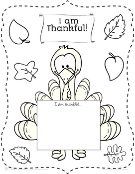 ThanksGiving: I am Thankful Class Book Template by Shabby Teacher Print ...