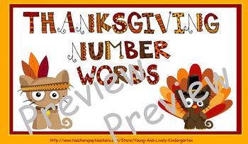 Preview of ThanksKitty Number Word Flipchart for ActivBoard